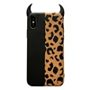 Wholesale Devil Horn With Leopard Pattern Mobile Phone Accessories Smart Cover Case For Iphone X Back Cover