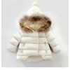 Sweety button pompom hood outwear kids girl baby children coat for winter