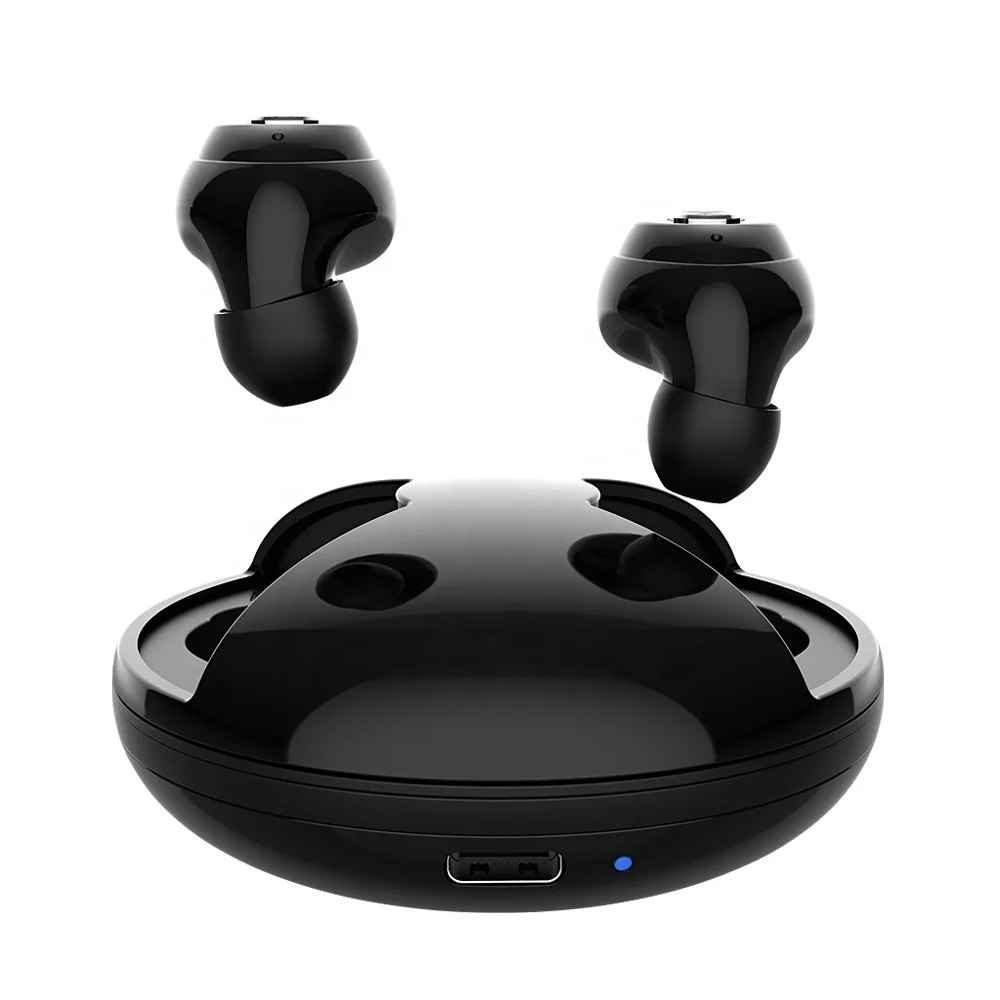 

TWS double bluetooths mini wireless stereo earphone headphone earbuds V5.0, Black;white