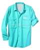Custom logo uv long sleeve polyester shirt quick dry Custom WHOLESALE FISHING SHIRTS LONG SLEEVE