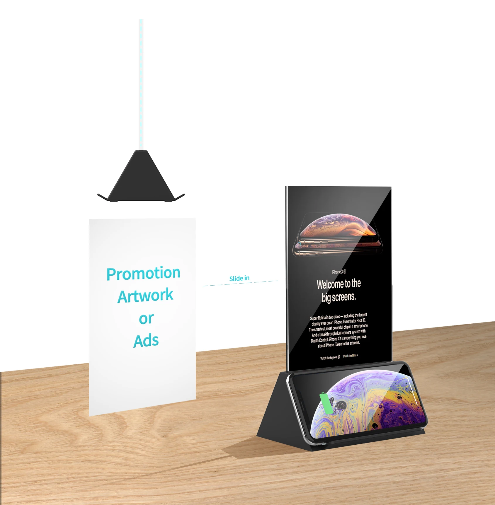 

Newest 4-in-1 design 2 usb port qi wireless module dual wireless charger for restaurant/hotel/desktop/coffee table, Black;white