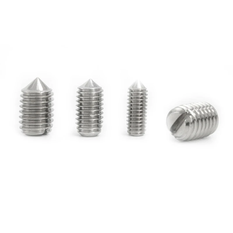 
Metric slotted set screws cone point DIN553 