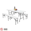 HDPE Plastic Portable Study Metal Children Folding School Furniture Set Garden
