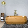 New designed Luxurious Freestanding Wooden Bathtub for 1 person indoor tub