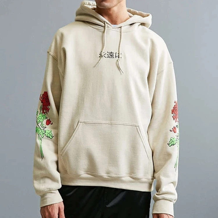 

OEM Manufacturer Fashion Sublimation Men's Embroidery Rose Hoodies, Customized color