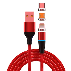 LED Round Magnetic Charging Cable Android Samsung iPhone & Type C