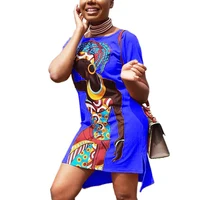 

Factory Price African Design Asymmetrical Women Summer Casual Dashiki Dresses