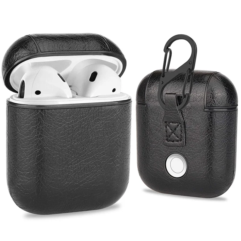 

Full Protective Luxury Leather Case for Airpod 1 with Keychain