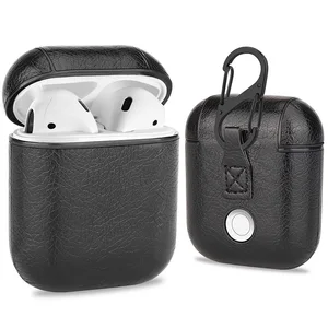 Luxury Leather Protective Case AirPods 1 Keychain