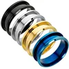 8mm width handmade diy jewelry making silver gold black blue cheap wholesale stainless steel blank ring for inlay
