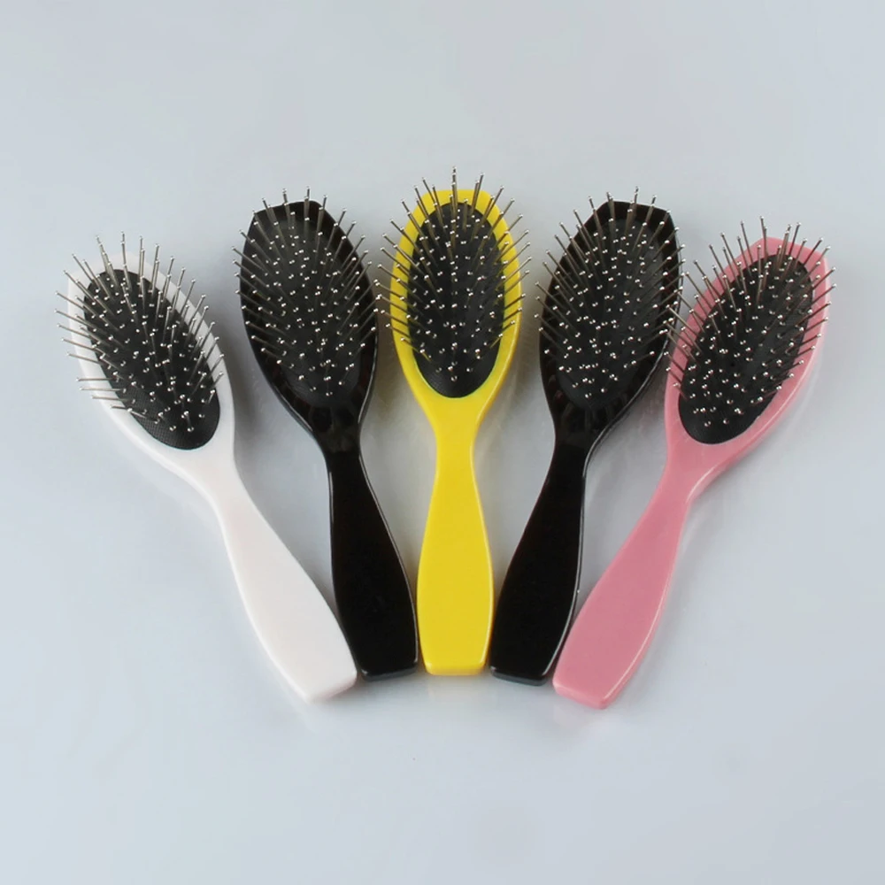 

Ningbo wholesale Custom Logo salon plastic hair brush steel wig comb, As picture