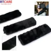 Soft Confortable Plush Faux Fur Car Safety Seat Belt Cover Protect Shoulder Pad For Kids