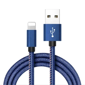 Jean cloth inner tread sewing 2.4A 1m strong cable denim fabric sync usb data cable type C miro usb charging cord for ipxs MAX