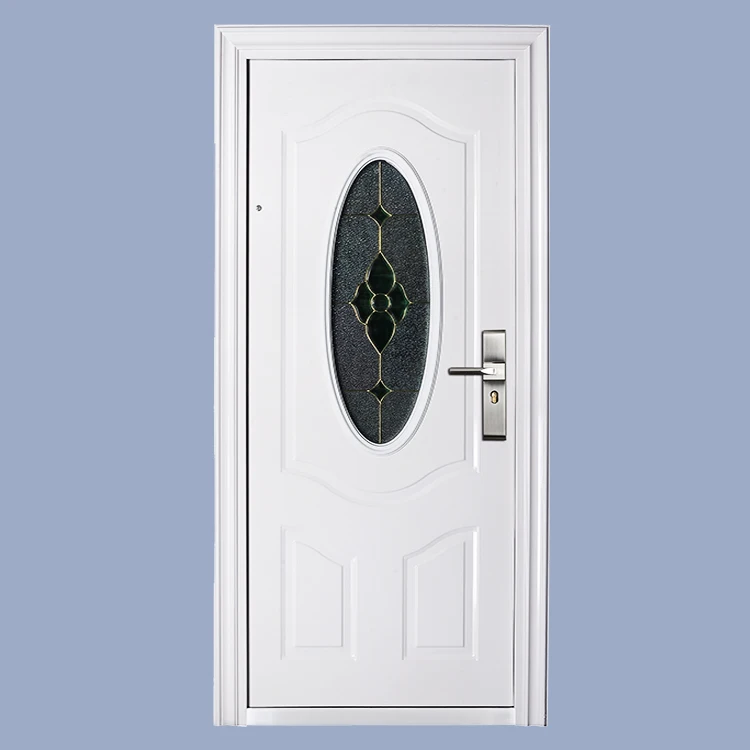 2.1*0.8 m حجم الصلب المقسى 30 مللي متر الحرفية البيضاوي صوبة زجاجية الجبهة الأمن الباب سعر الفلبين