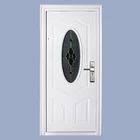 2.1*0.8m size steel tempered 30mm craft oval glass house front security door price philippines