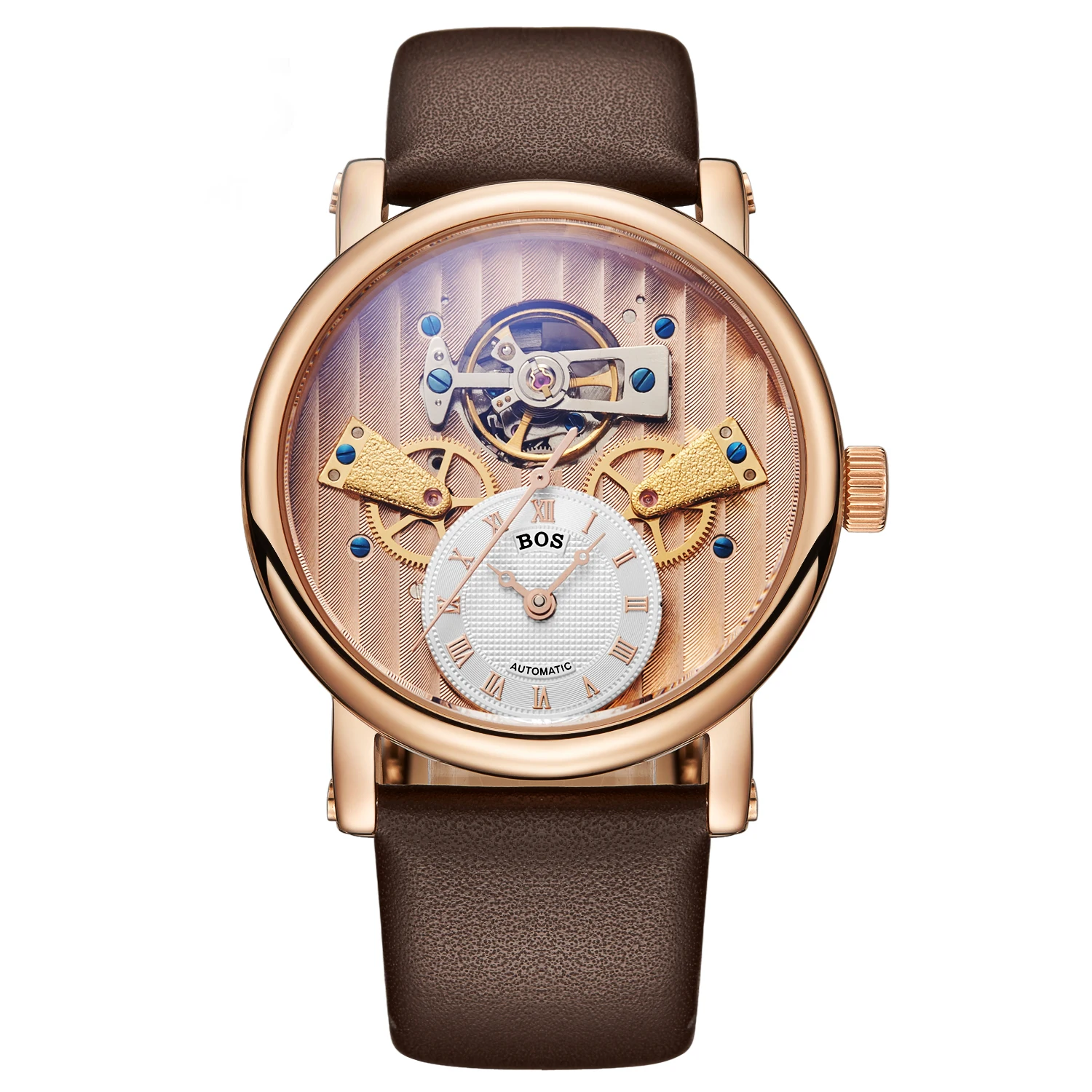 2019 ANGELA BOS manufacturers professional watches custom classic full hollow retro automatic mechanical watch men's watch