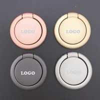 

free custom logo round zinc alloy cell phone ring holder 360 degree phone stand
