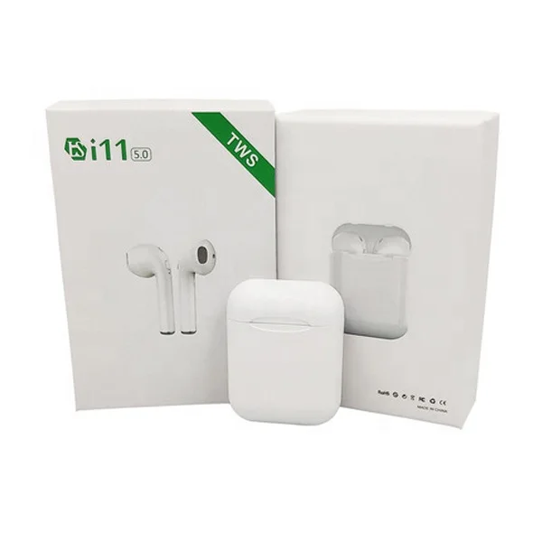 

Hot Sale Amazon Twins i11 V5.0 TWS Stereo Earbuds With Charging Case Wireless Charging, White
