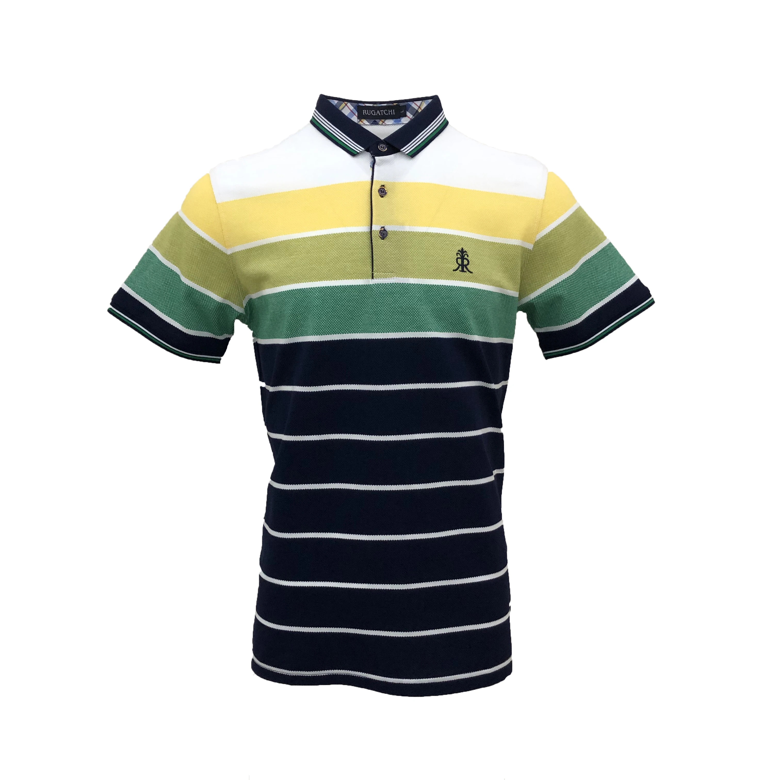

Mingmen in STOCK Hot sale jacquard collar 100% cotton striped polo shirt