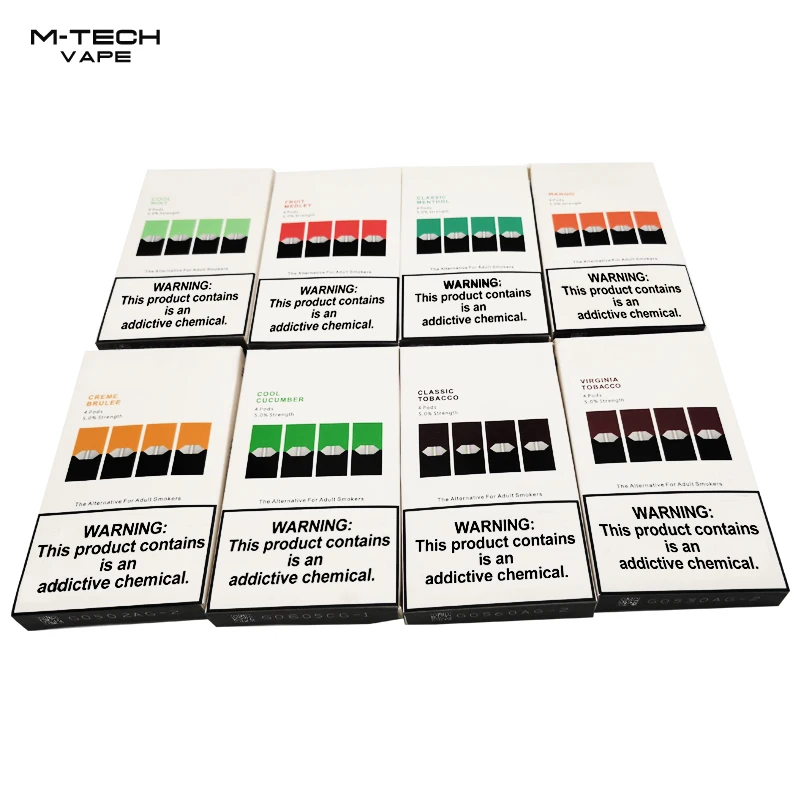 

2019 Wholesale Pods System Mango Mint Strawberry Cartridge J-u-u-l-s Compatible Pods, N/a