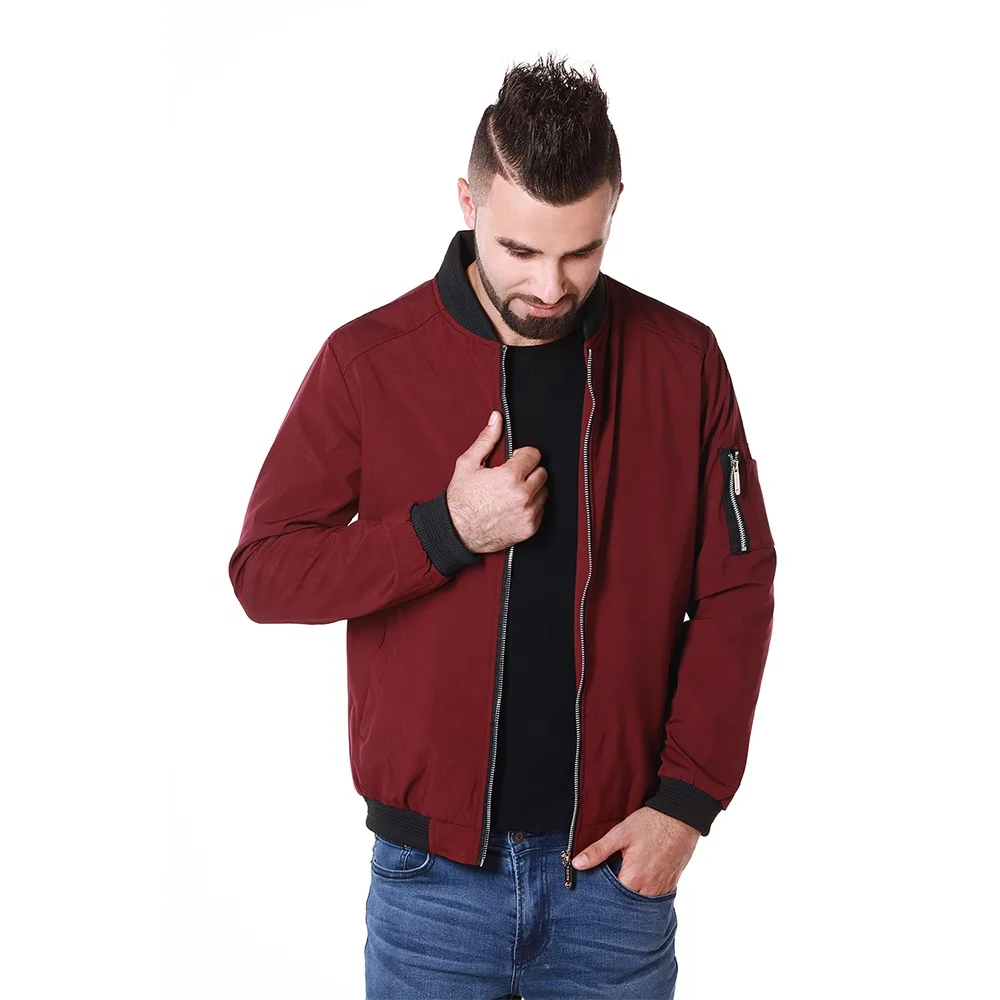 

Free Shipping Wholesale Fashion Custom Made Classic Plain Winter Bomber Jacket Coat Men, Black, army green, blue