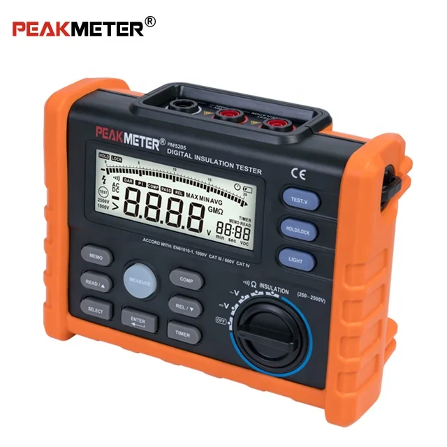 
Peakmeter MS5205 DC AC 750V insulation resistence digital multimeter Resistance insulate Tester Low Voltage Indication Analogue 