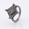 square shape black large jewelry ring