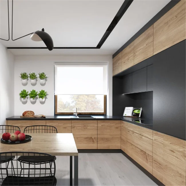 Contemporary Kitchen Cabinets Painted Grey With Shaker Doors And