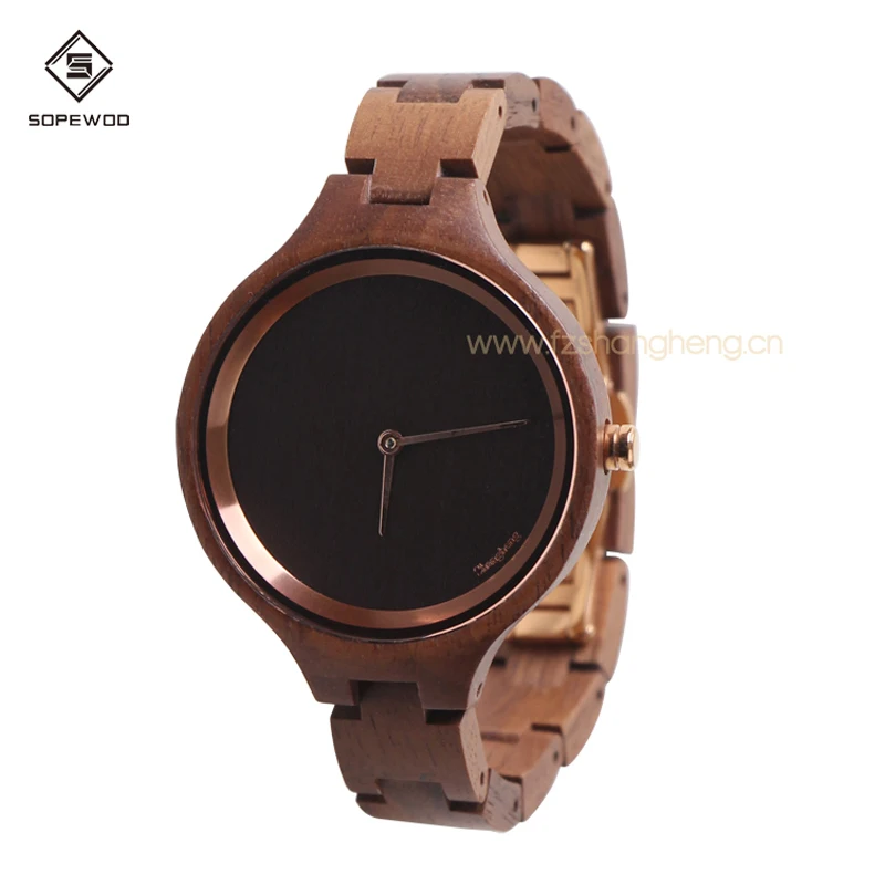 

2018 new quality fashion mens women branded custom logo wholesale wooden bamboo quartz wrist watch