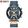 CURREN 8329 Mens Watches Brand Luxury Chronograph Men Watch Leather Luxury Waterproof Sport Watch Men Male Clock Man Wristwatch