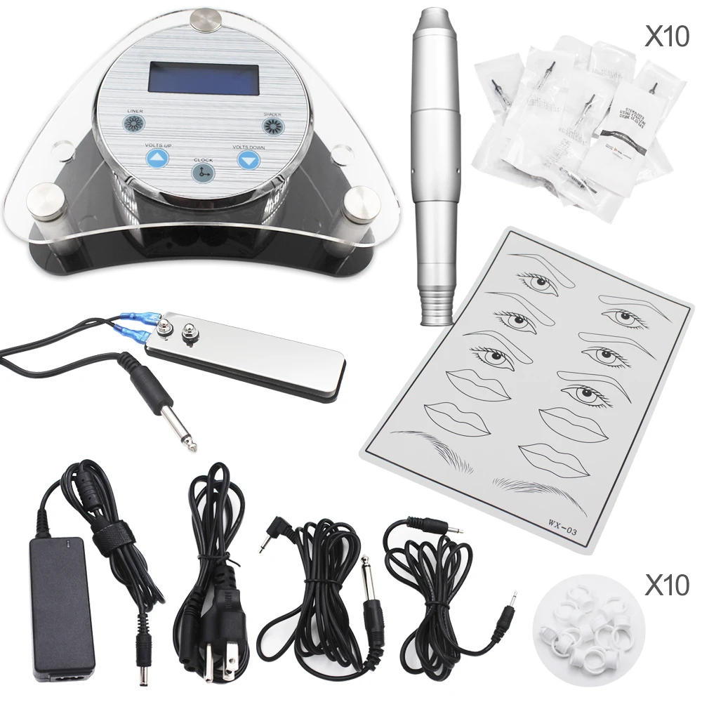 

Adshi CTD004 digital PMU machine set eyebrow embroidery tattoo machine with Acrylic permanent makeup control panel