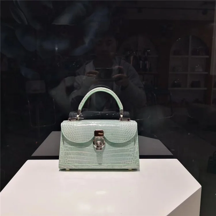 

Luxury ostrich branded handbag cotton canvas tote bag leather trolley bag DB34, Many colors or customized