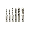 High speed steel 6pcs M3 M4 M5 M6 M8 M10 Screw thread Combination Drill Taps Bits with chamfer function 1/4 Hex shank