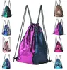 Glitter Drawstring Backpack Sequins Bag for Shopping Travel Sports Gym Yoga
