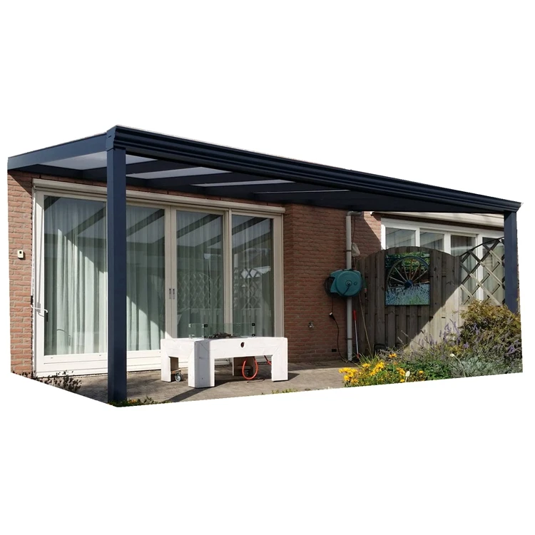 Wall Mounted Aluminium Gazebo with Polycarbonate Panel