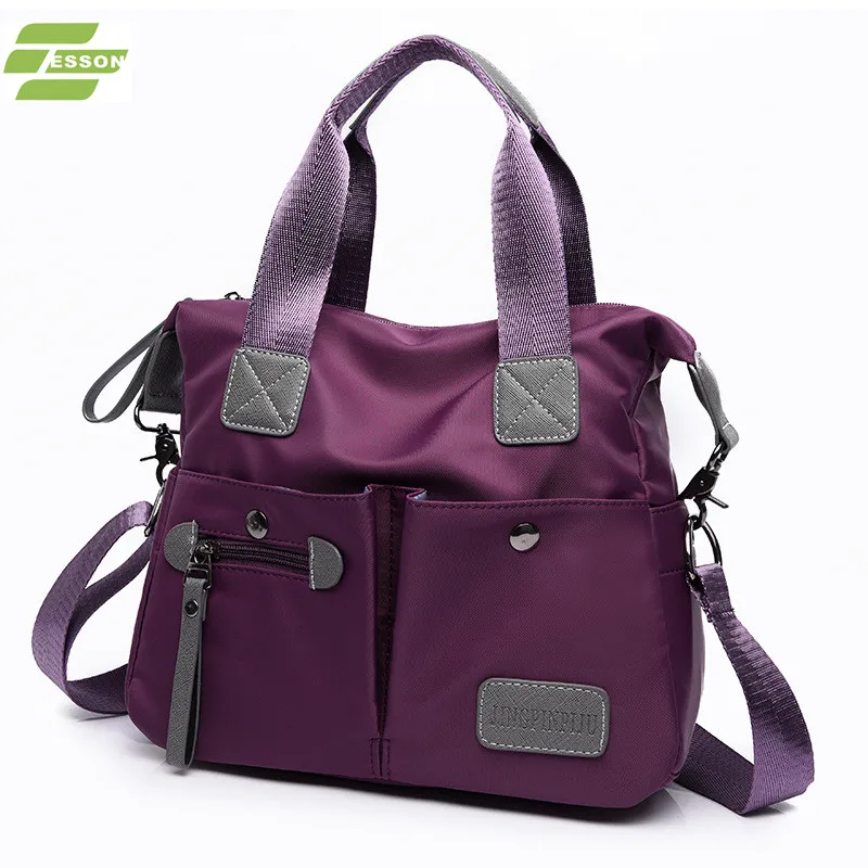 

bags woman handbags 2020 leisure outdoor women lady girls fashion big shopping tote handle nylon shoulder bag, Multi color as picture