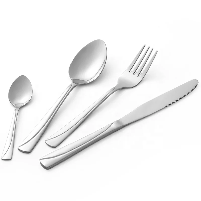 

Hot Sale Decorative Vintage Simple Stainless Steel Cutlery Set Wedding