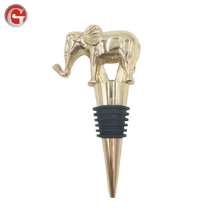 Image of 17 Years Professional Factory Custom logo Novelty Animal head shape Zinc Alloy Metal Wine Bottle Stopper
