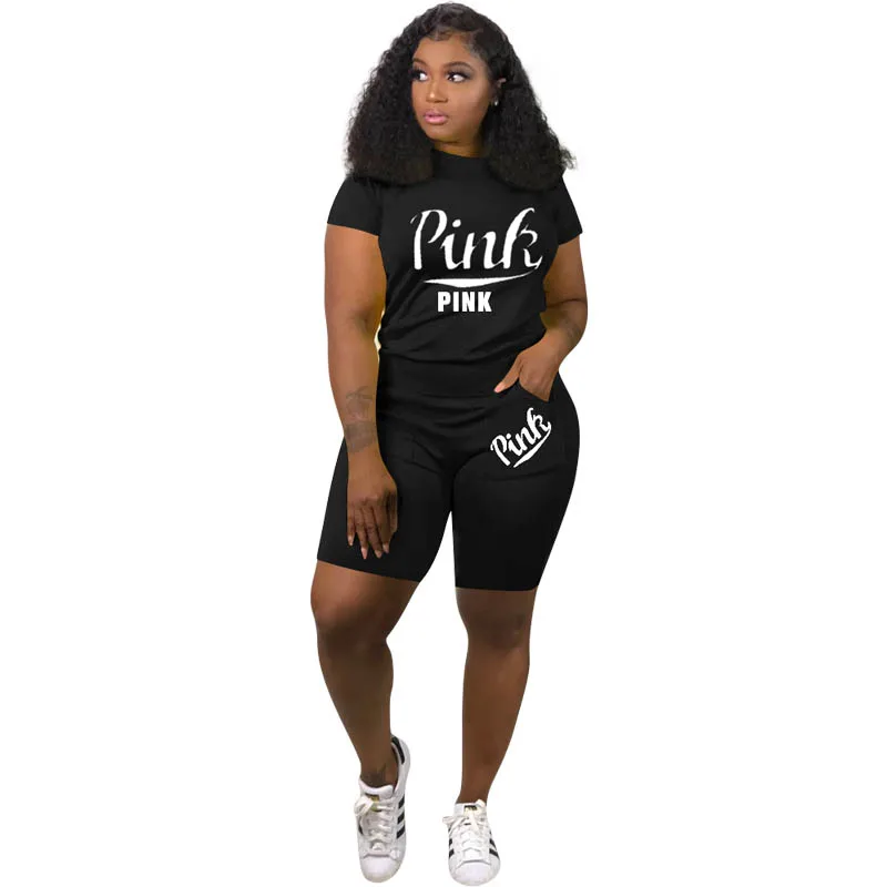 

Two Pieces Outfits Casual Letter Print Sports Pants Set, N/a