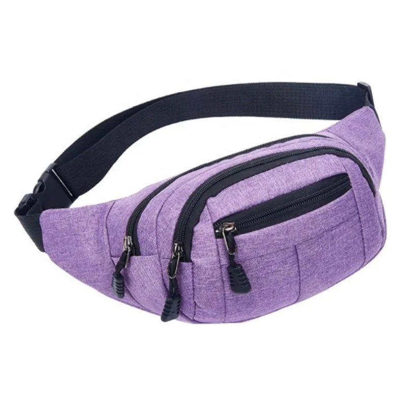 

Hot Selling Colorful Outdoor Sport Running Fitness Climbing Cycling Motorcycle Canvas Custom Logo Fanny Pack Men Waist Bag, Gray,black,red,purple,blue,deep green