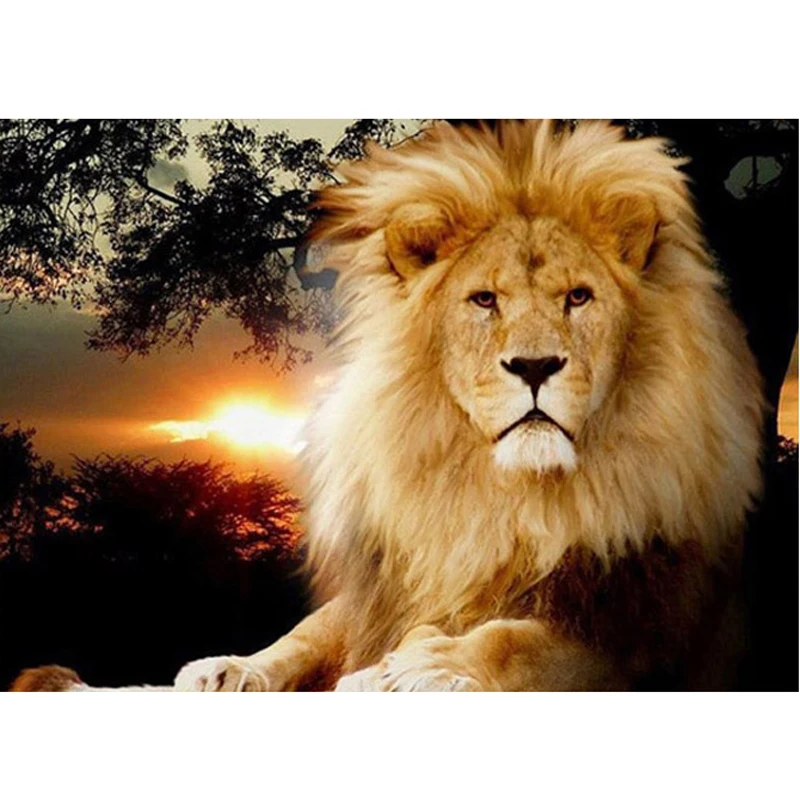 

2022 New Diy 5d Diamond Painting Animals Lion Picture Living Room Decoration Diamond Painting Canvas Print Art Gifts