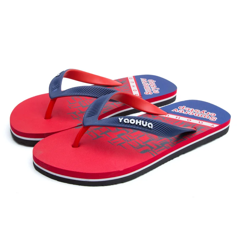 

Custom logo Fujian Fuzhou factory price summer season high quality thick sole flipflop slippers man outdoor beach flip flop