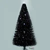 Artificial Christmas Tree Premium Black Tree with LED Lights and Solid Metal Stand