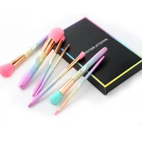 

Custom Logo gift box makeup brushes 7pcs rainbow face eye make up brush kit