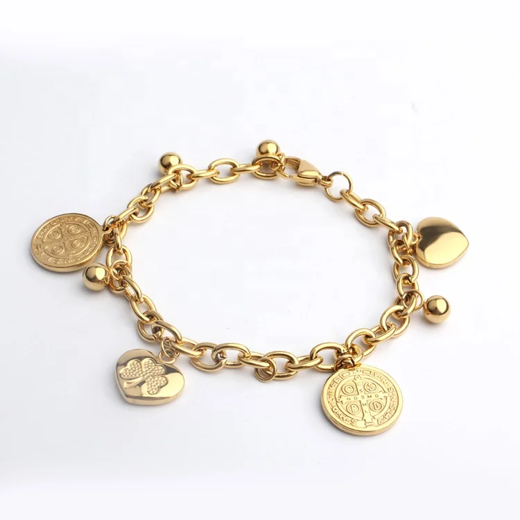 

Factory Direct Price Fashion Women Lucky Stainless Steel Bracelet, Steel, gold, rose gold