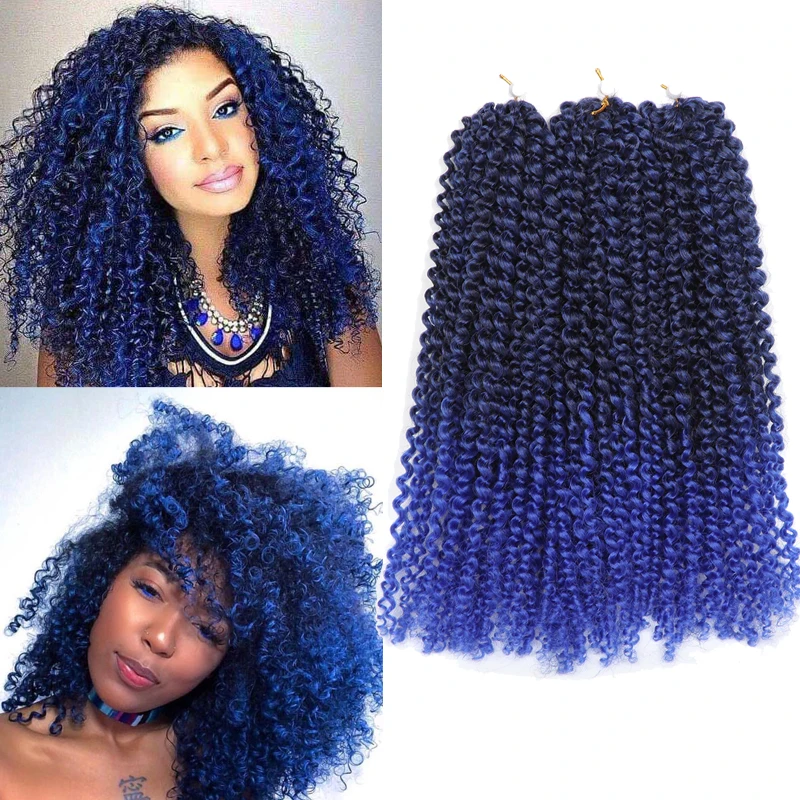 

Fashion Curly Hair Synthetic Kinky Crochet Twist Hair 8-12inch Afro Twist Kinky Crochet Braids Afro Curl Marley Braid Hair
