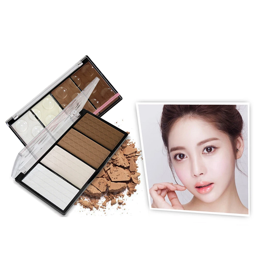 

NOVO! 4 color glitter cosmetic powder outline flash shading powder, Multi-colored