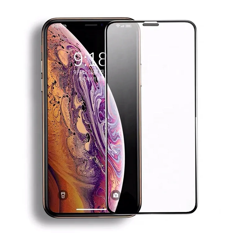 

New coming 9D Curved Edge High Clear Tempered Glass Screen Protector For iPhone X / XS, White/transparent/multi-color