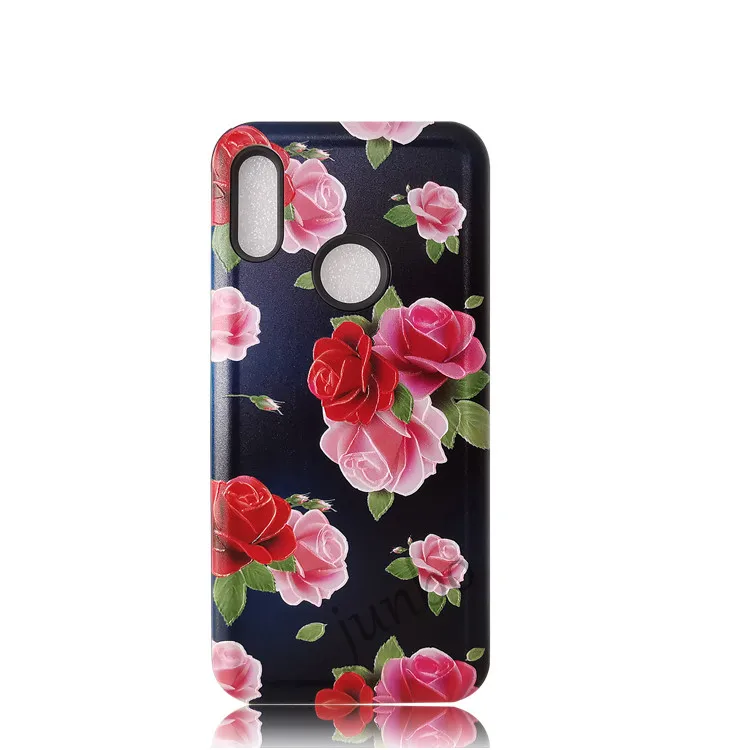 

UV print custom mobile phone case for Huawei y5 2019 tpu pc sublimation 2 in 1 case emboss printing back cover, Customized