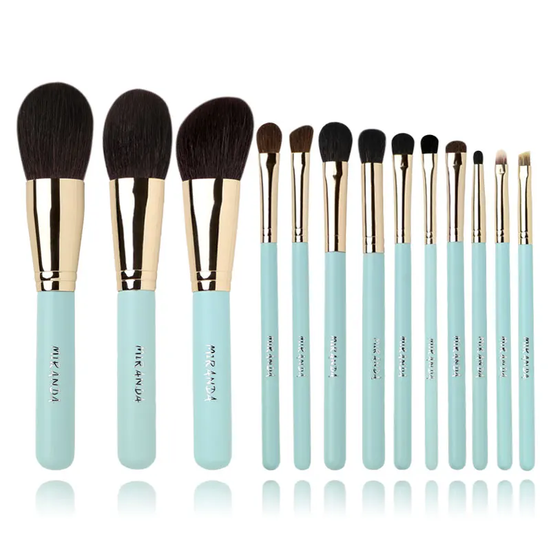 

Custom your own brand brush 13 pcs goat hair makeup brush luxury makeup brush set, N/a